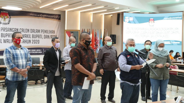 Pengumuman bakal paslon Pilkada 2020. Foto: KPU
