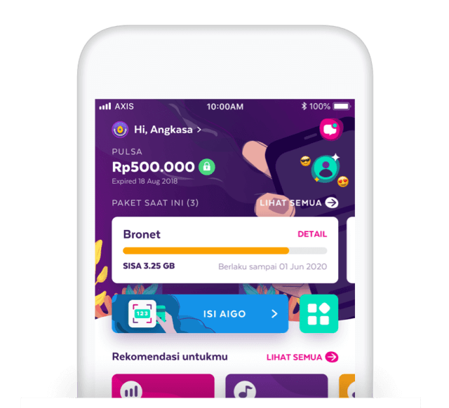 Ilustrasi kuota internet dari Axis. Foto: Axis