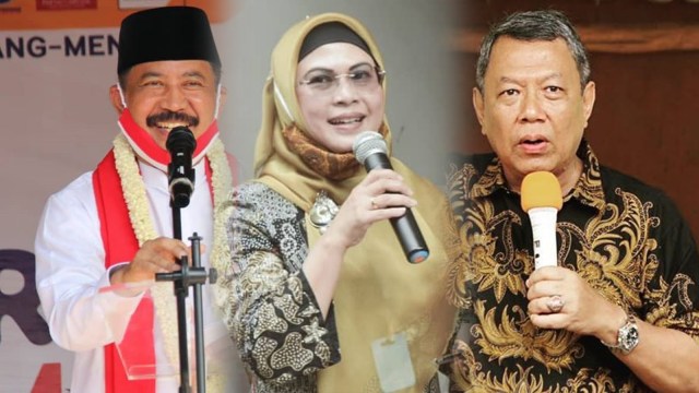 Muhamad, Siti Nur Azizah dan Benyamin Davnie. Foto: Instagram/rahayusaraswati/sitinurazizahmaruf/benyamindavnie