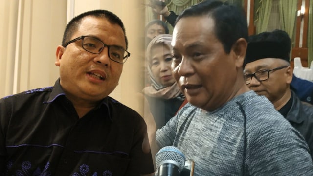 Denny Indrayana dan Sahbirin. Foto: Johanes Hutabarat/kumparan dan Maulana Ramadhan/kumparan