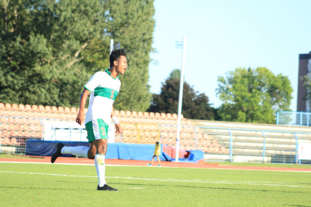 Bagas Kaffa di laga Timnas U-19 vs Kroasia. Foto: PSSI