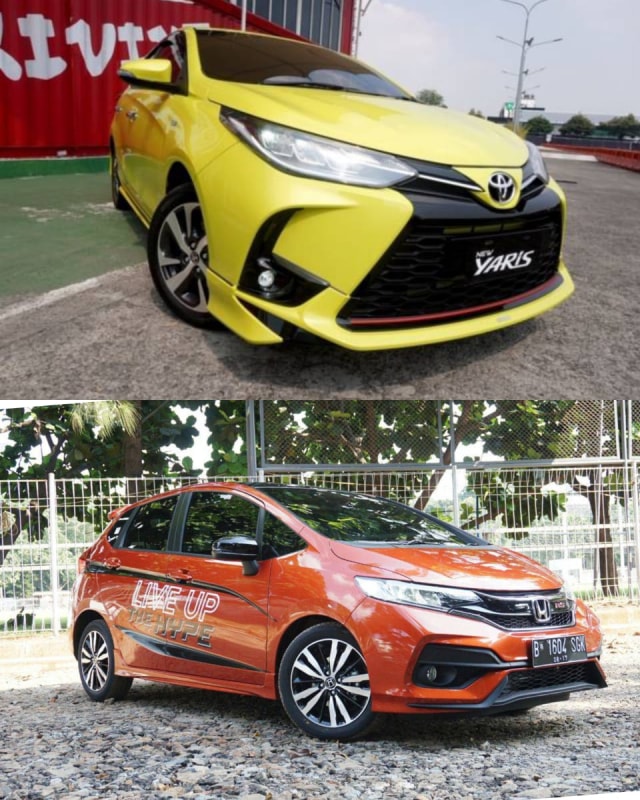 Komparasi Toyota Yaris vs Honda Jazz. Foto: dok. kumparan