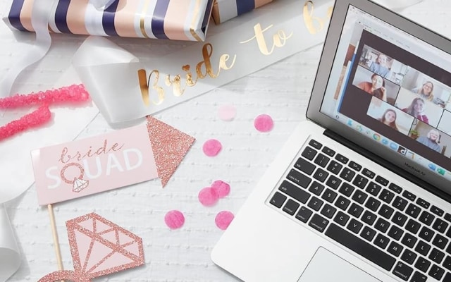 Ilustrasi Virtual Bridal Shower Foto: swaine88