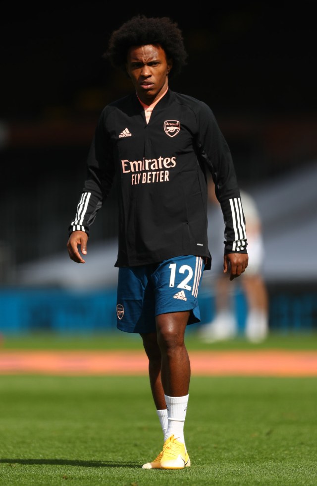 Pemain Arsenal Willian. Foto: Pool via REUTERS