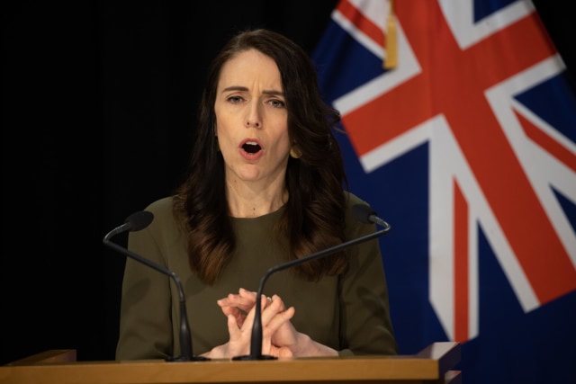 Perdana Menteri Selandia Baru Jacinda Ardern. Foto: MARTY MELVILLE/AFP