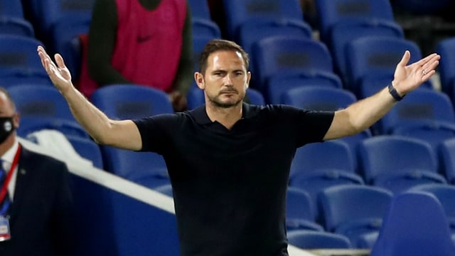 Frank Lampard di laga Brighton vs Chelsea. Foto: Peter Cziborra/Pool via REUTERS