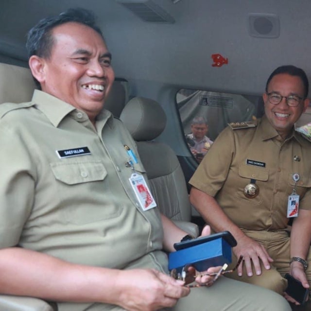 Momen kebersamaan Anies Baswedan dengan Sekda DKI Saefullah. Foto: Instagram/@aniesbaswedan