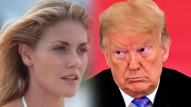 Amy Dorris dan Donald Trump. Foto: IMDB dan Carlos Barria/REUTERS