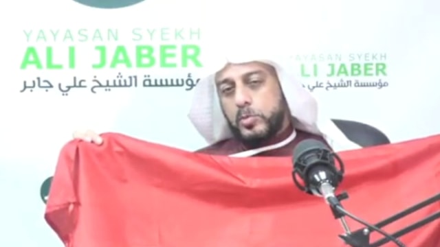 Konfrensi pers Syekh Ali Jaber. Foto: Youtube/Syekh Ali Jaber