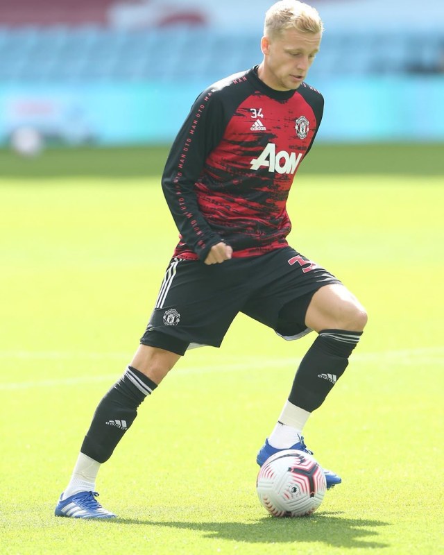 Donny Van de Beek bersama skuat Manchester United. Foto: Instagram/@donnyvdbeek