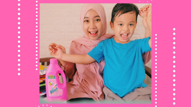 Bereksperimen dengan anak pun tenang, karena ada Vanish  (Dokumentasi pribadi : Ajeng Octadira)