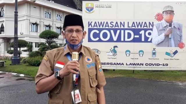 Jubir Gugus Tugas Penanganan COVID-19 Provinsi Jambi, Johansyah. Foto: Hms