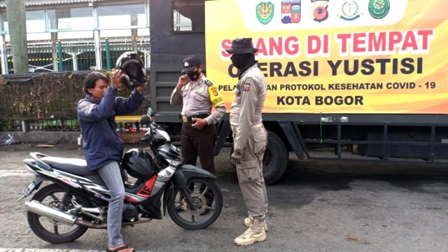 Warga tidak pakai masker tarjaring razia di Kota Bogor, Jawa Barat. Foto: Dok. Istimewa