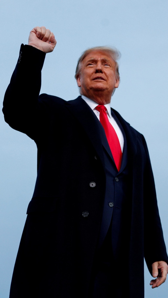 Presiden AS Donald Trump selama acara kampanye di Fayetteville, North Carolina, AS, (19/9) Foto: Tom Brenner/REUTERS