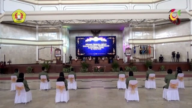 PKKBN secara daring dan luring yang diikuti mahasiswa baru Universitas Pembangunan Nasional ‘Veteran’ Yogyakarta (UPNVY), Senin (21/9/2020). Foto: Tangkapan Layar Youtube/UPNVY