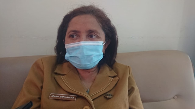 Kepala Dinas Pengendalian Penduduk dan KB Pemberdayaan Peremupan dan Anak (DP2KBP3A) Kabupaten Sikka, dr. Maria Bernadina Sada Nenu, MPH. Foto: Mario WP Sina.