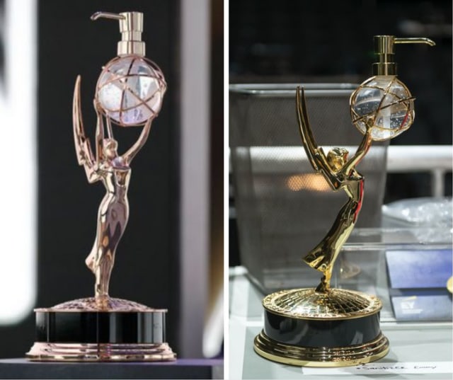 Piala Emmy dengan Hand Sanitizer. Foto: Dok. Huff Post