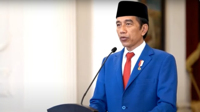 Presiden Joko Widodo memberikan pidato pada Sidang Majelis Umum ke-75 PBB.
 Foto: Youtube/@ Sekretariat Presiden