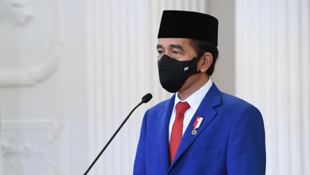 Presiden Joko Widodo bersiap memberikan pidato pada Sidang Majelis Umum ke-75 PBB.
 Foto: Lukas/ Biro Pers Sekretariat Presiden