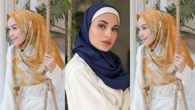 Ilustrasi Bahan Hijab yang Tidak Panas Foto: vanillahijab, savrahijab