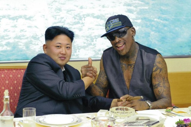Kim Jong Un dan Dennis Rodman, Foto: Dok. thetimes.co.uk