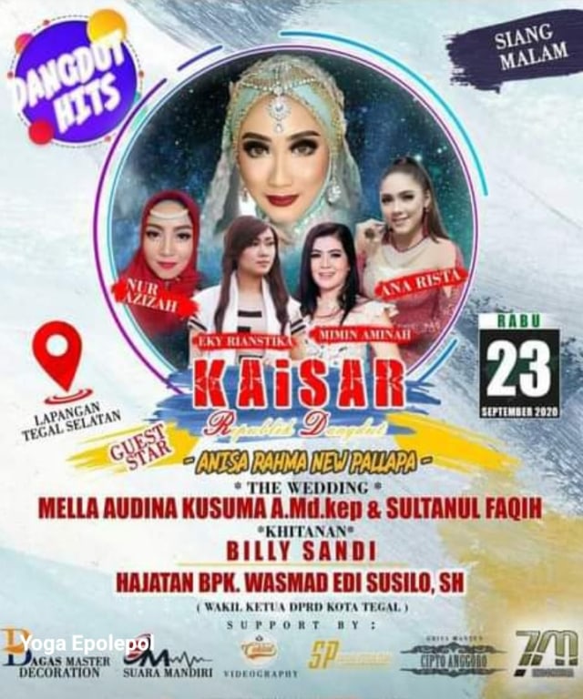Poster hajatan Wakil Ketua DPRD Tegal. Foto: Dok. Istimewa