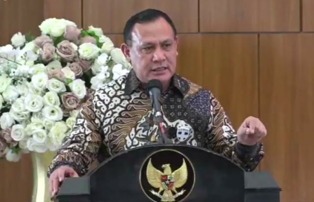 Ketua KPK Komisaris Jenderal Polisi Firli Bahuri dalam sebuah acara. Foto: Humas KPK.