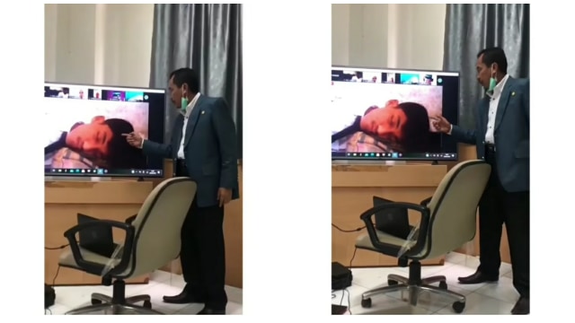 Mahasiswa tertidur saat PBAK. Sumber Foto: Instagram.com/@makassar_iinfo