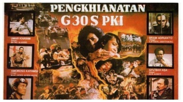 Poster film G 30 S PKI pada tahun 1984