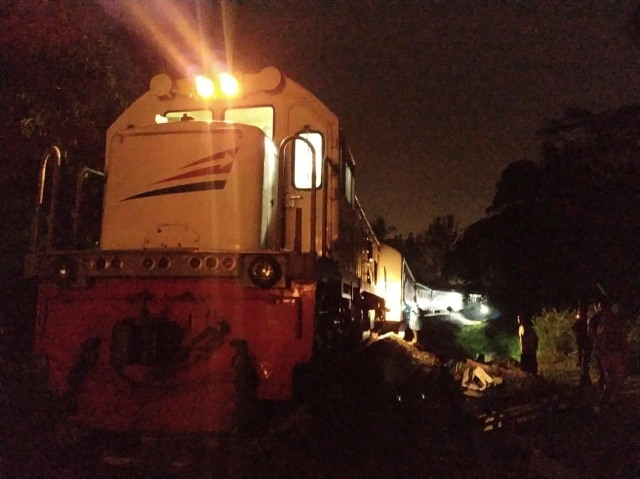 Kereta Serayu Pagi jurusan Purwokerto Anjlok.  Foto: dok. KAI