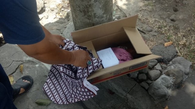 Bayi Dalam Kardus Ditemukan Warga di Sleman.
 Foto: Dok. Polsek Ngaglik