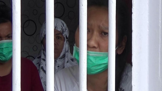 SITI Fitri Aisyah, narapidana mendekam di Lapas Perempuan Klas IIA Pekanbaru bersama kawan satu sel yang terjangkit positif COVID-19. 