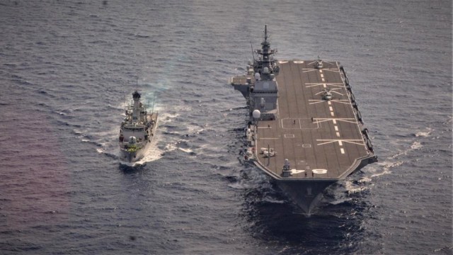 Latihan Gabungan TNI AL dan AL Jepang (JMSDF) di Laut Natuna Utara. Foto: Dok. Komando Armada 1