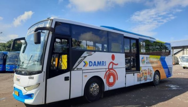 Bus Damri ramah disabilitas di NTB. Foto: dok. Damri