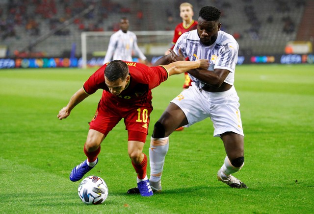Pertandingan Persahabatan Internasional antara Belgia vs Pantai Gading di Stadion King Baudouin, Brussel, Belgia. Foto: Francois Lenoir