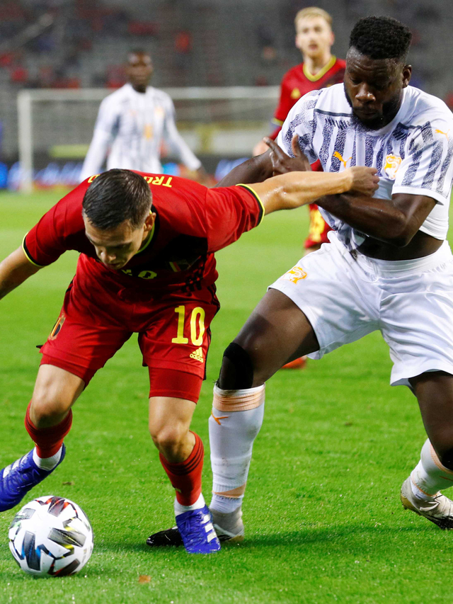 Pertandingan Persahabatan Internasional antara Belgia vs Pantai Gading di Stadion King Baudouin, Brussel, Belgia. Foto: Francois Lenoir
