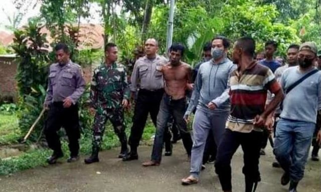 Pelaku pemerkosaan ditangkap TNI, Polisi dan warga di Aceh Timur. Dok. Polisi 