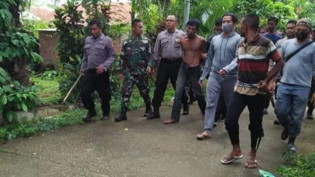 Wajah pelaku pemerkosa di Aceh yang bacok anak korban hingga Tewas. Foto: Dok. Istimewa