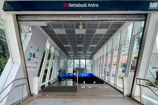 Stasiun MRT Jakarta yang selesai dipebaiki, usai dirusak usai demo, di Jakarta. Foto: MRT Jakarta