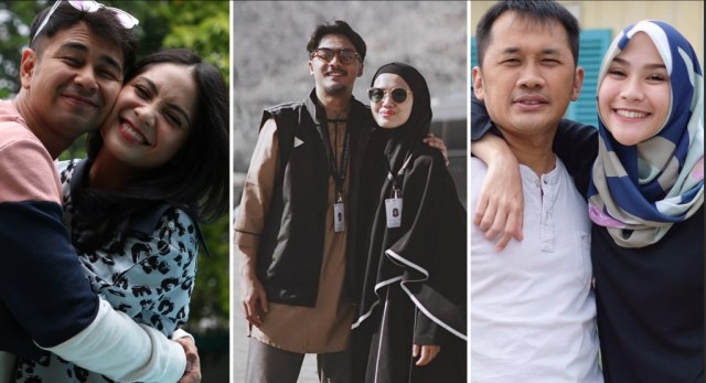 Pasangan selebriti punya panggilan sayang unik. (Foto: Iqbal Firdaus/kumparan; Instagram @rickyharun @zaskiadyamecca)