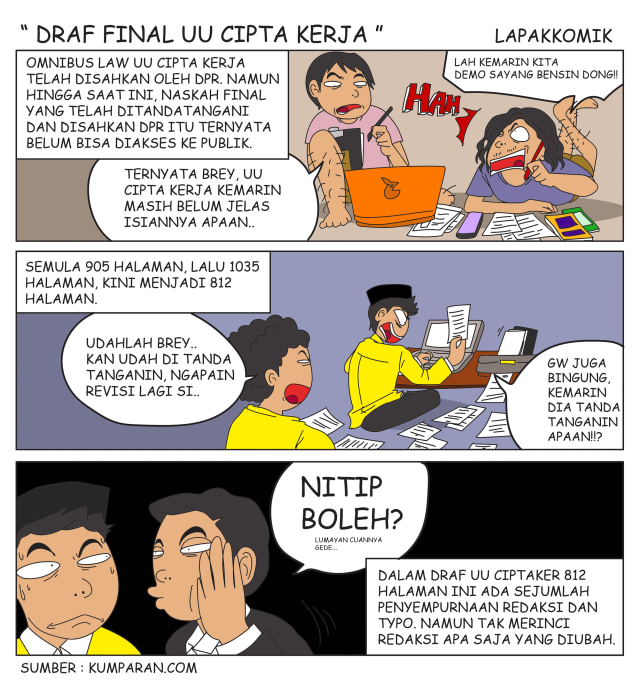 Komik: Draf Final UU Cipta Kerja (1)