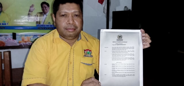 Perwakilan DPP Golkar bidang pemenangan pemilu wilayah Papua dan Papua Barat, Martinus Werimon