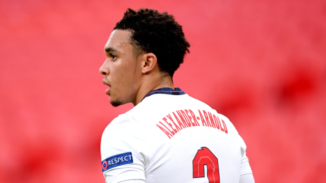 Trent Alexander-Arnold dari Inggris selama UEFA Nations League Grup 2, pertandingan League A di Wembley Stadium, London. Foto: REUTERS