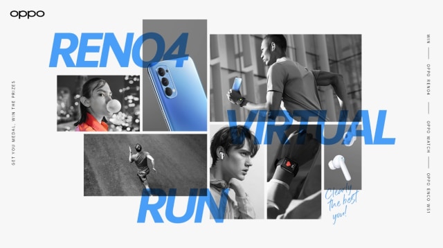 Oppo Reno 4 Virtual Run. Foto: Oppo