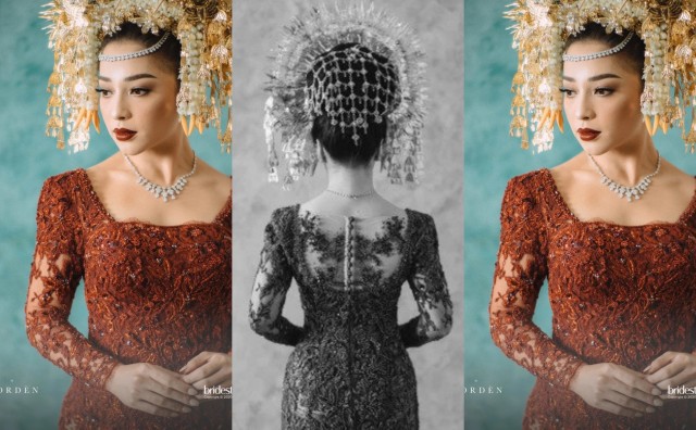 Nikita Willy Pakai Kebaya Merah Bertabur Swarovski Foto: Bridestory
