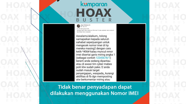 Tidak benar penyadapan dapat dideteksi menggunakan Nomor IMEI. Foto: antara