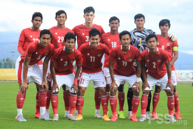 Skuat Timnas U-19 dalam laga persahabatan di Kroasia.
 Foto: PSSI