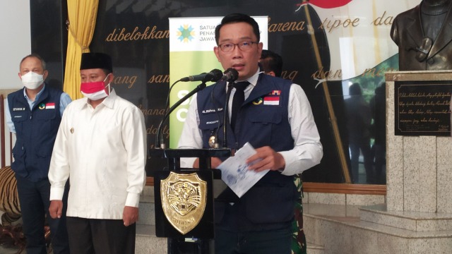 Gubernur Jabar Ridwan Kamil di Makodam III Siliwangi, Senin (19/10). Foto: Rachmadi Rasyad/kumparan