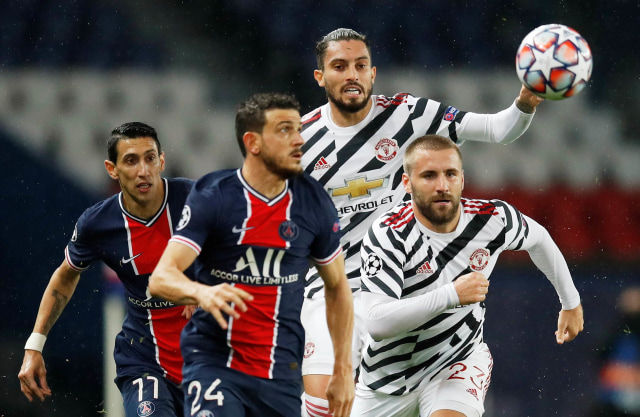 Pertandingan Liga Champions antara Paris St Germain vs Manchester United di Parc des Princes, Paris, Prancis. Foto: Gonzalo Fuentes/Reuters