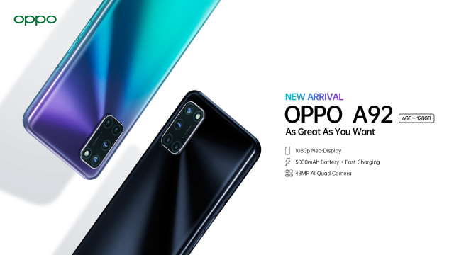 Oppo A92 varian RAM 6 GB. Foto: Oppo